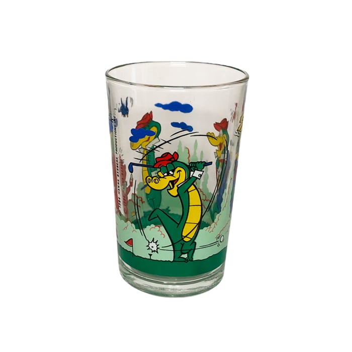 Vintage 80's Hanna-Barbera - Walligator golfer glass
