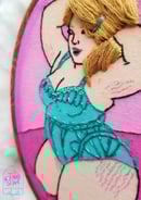 Image 3 of "Buxom Babe" Erotic Embroidery/Multimedia Art 