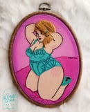 Image 2 of "Buxom Babe" Erotic Embroidery/Multimedia Art 