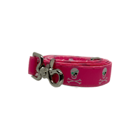 Pirate Skulls Pink - Dog Leash