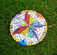 Rainbow Butterfly Mosaic for indoor and outdoor use. 