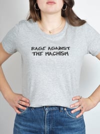Image 2 of T-SHIRT RAGE AGAINST THE MACHISM - version grise