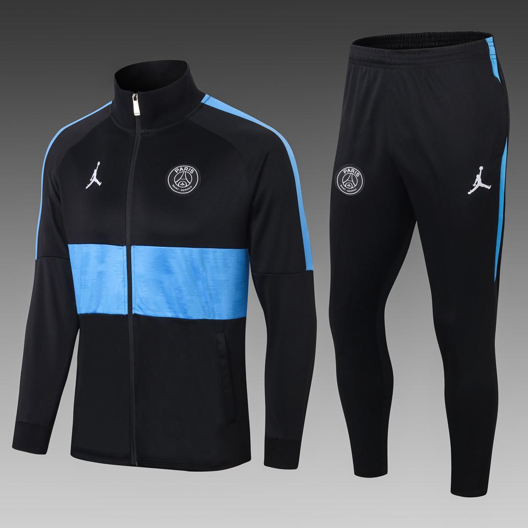 psg tracksuit black and blue