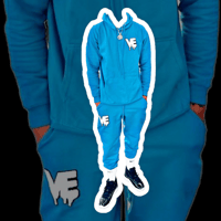 Image 3 of Aqua Blue Unisex VE Drip Patch Sweatsuit
