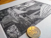 Image 4 of "St. Jerome/Gandalf in his study", zinc etching on paper