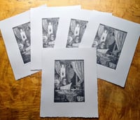 Image 2 of "St. Jerome/Gandalf in his study", zinc etching on paper