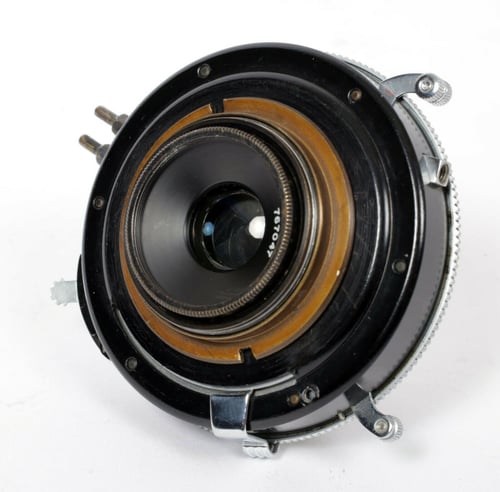 Image of Goerz W. A. Dagor 3 5/8" [90mm] F8 Lens in factory mounted Rapax Shutter