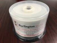 Image 2 of Burlington Recording 80 Min Pro CD-R CERTIFIED Inkjet Printable 1x-12x 50 PK