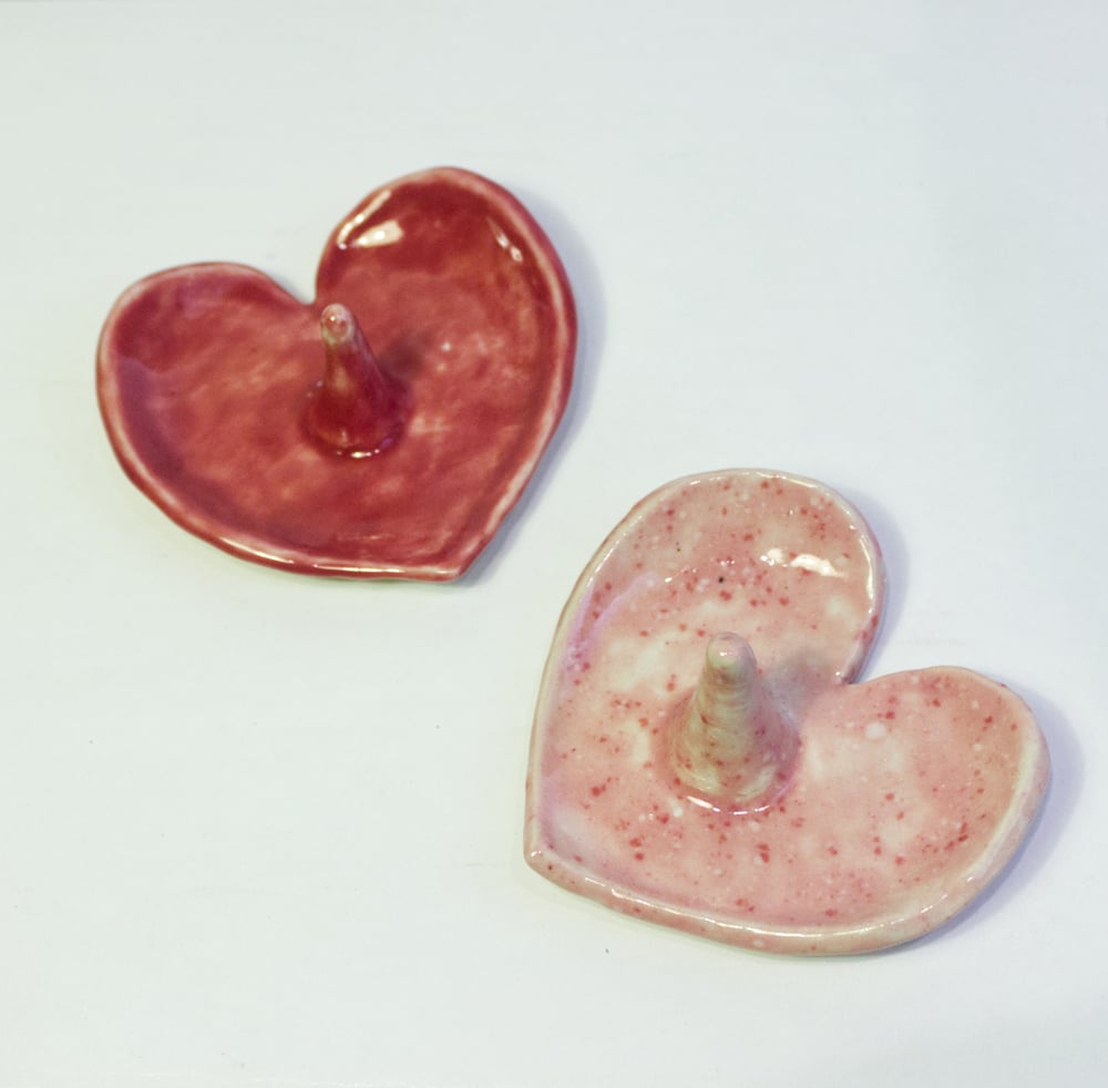 Image of Handmade Heart Shaped Ring Dishes