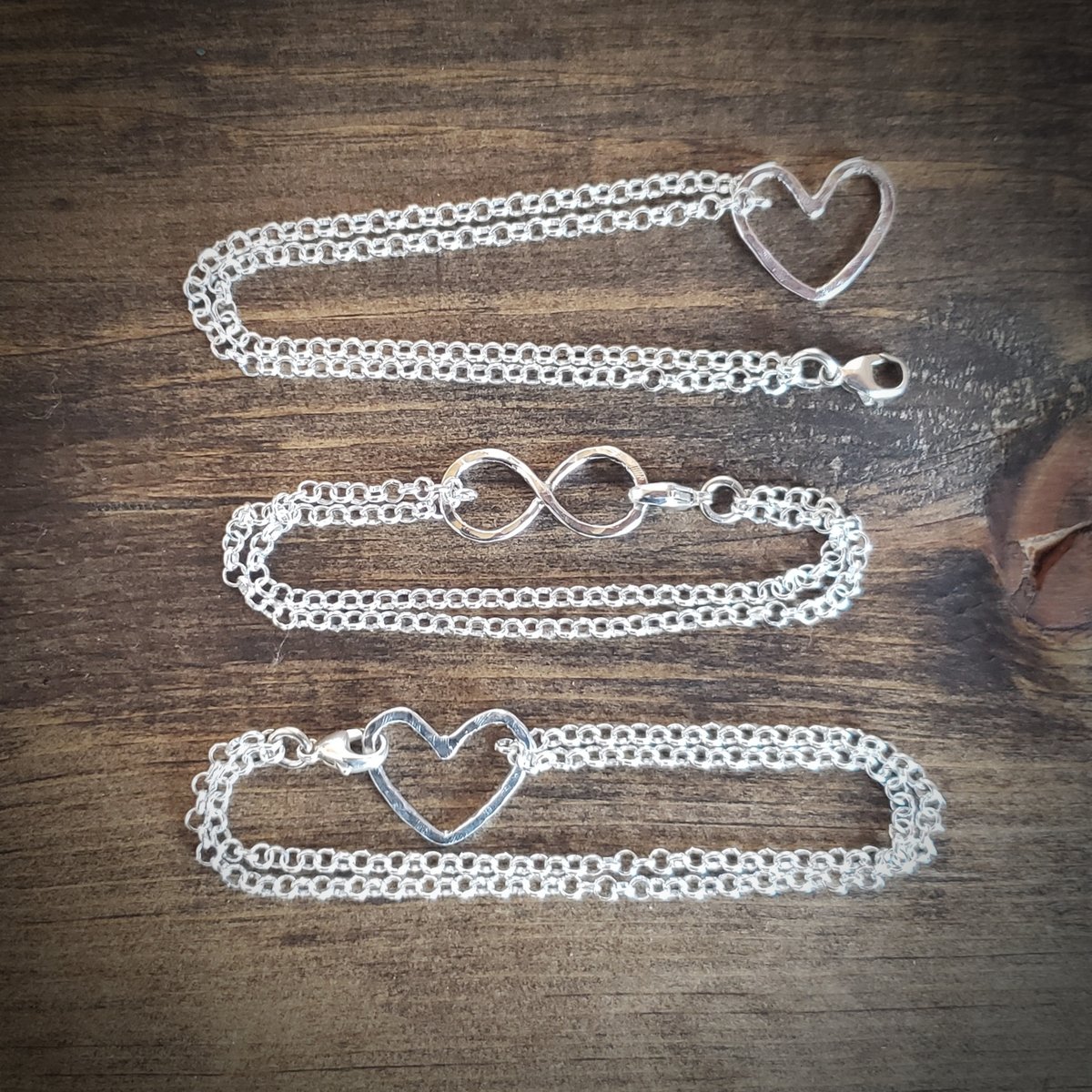 Image of simple silver bracelets