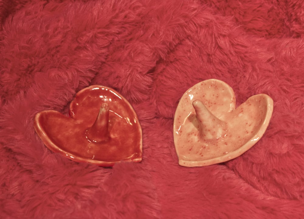 Image of Handmade Heart Shaped Ring Dishes
