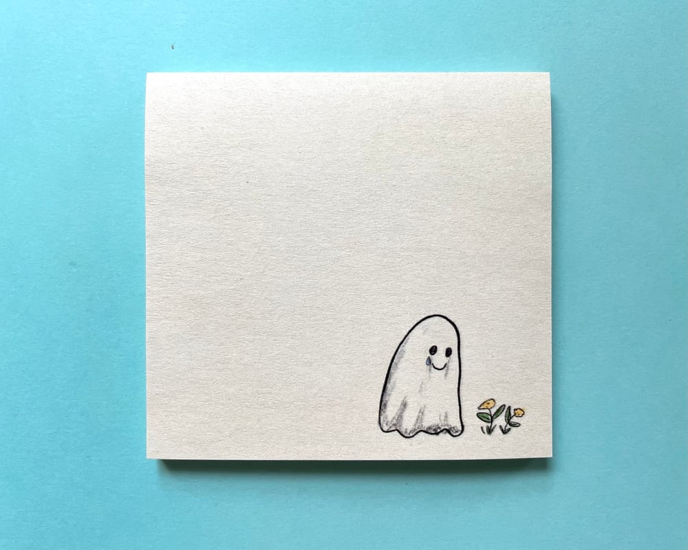 Image of Sad ghost sticky notes