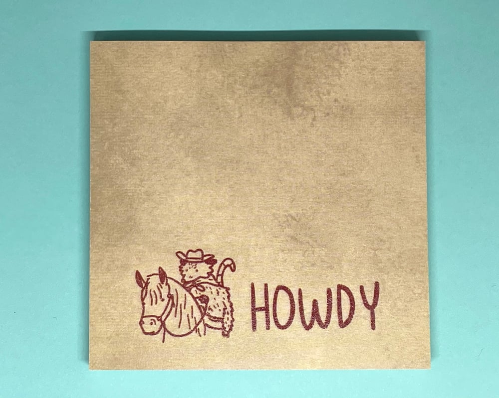 Image of Cowboy possum sticky notes