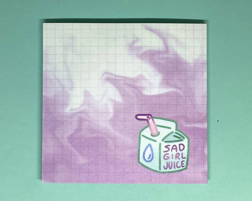 Image of Sad girl juice sticky notes