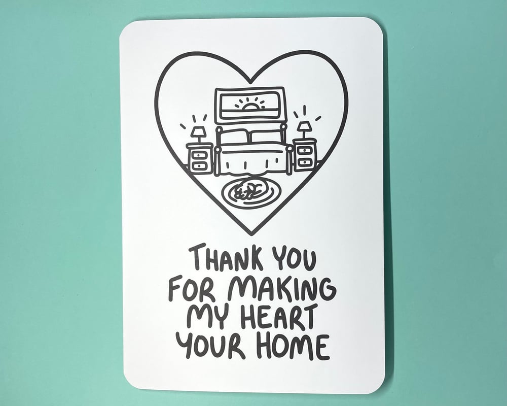 Image of My Heart is Your Home card - inspired by lyrics from the Mountain Goats