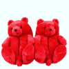 Red Teddy Bear Slippers