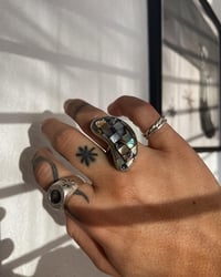 Image 1 of Abalone Crescent Moon Ring