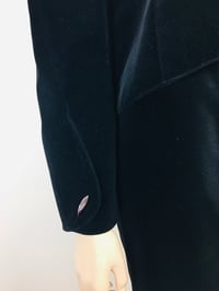Image 4 of Vintage Thierry Mugler Black Cotton Velvet Cropped Jacket Suit