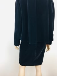 Image 5 of Vintage Thierry Mugler Black Cotton Velvet Cropped Jacket Suit