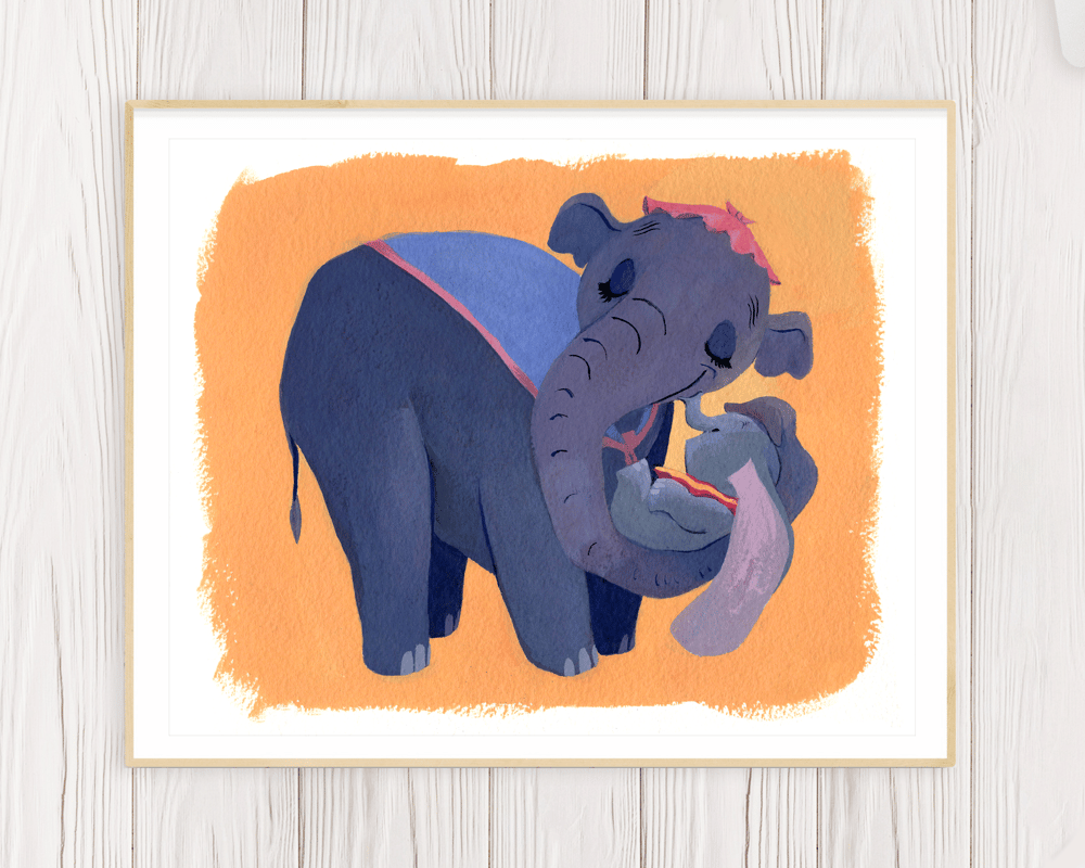 Image of Dumbo "Baby Mine" Print - 8x10, 11x14