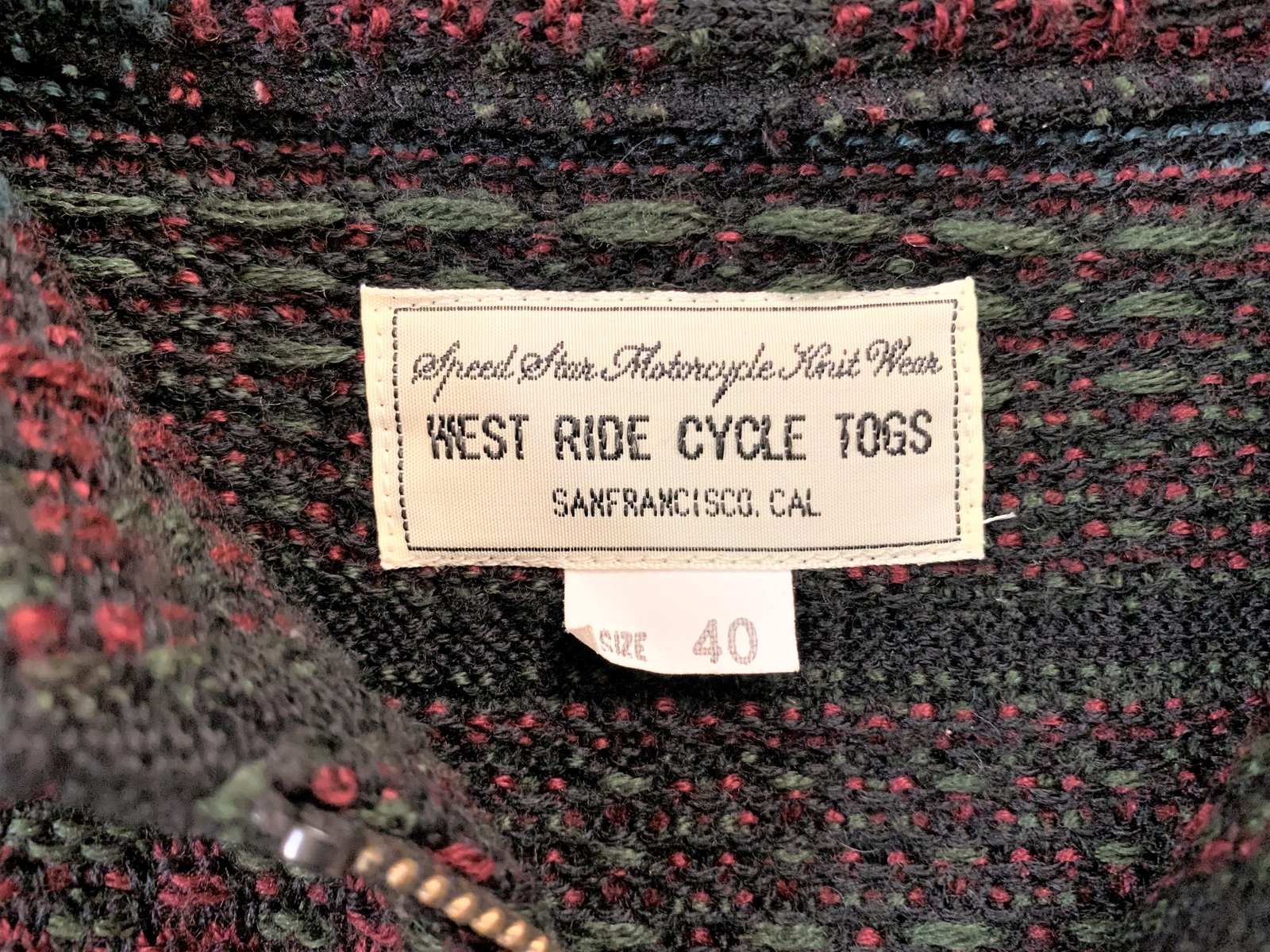 Westride Japan woven sweater, size 40 (fits S)