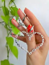 CHAIN HEART EARRINGS 
