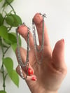TRIPLE THIN CHAIN LONG EARRINGS 