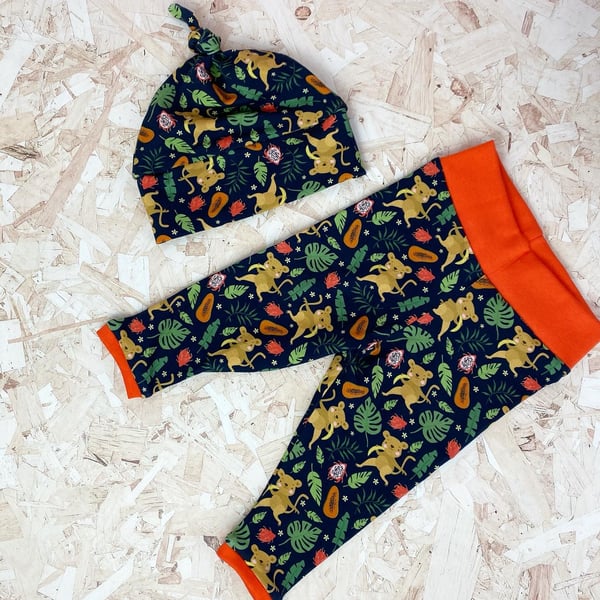 Image of Baby leggings and beenie set - Jungle
