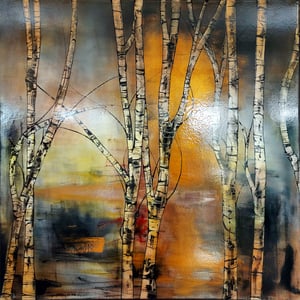 Image of Lily Greenwood Giclée Print - Silver Birches - 12"x 12" (Open Edition)