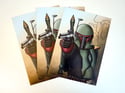Print Boba Fett A5 ou A4. Signé à la main