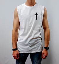 Image 4 of MESSY CROSS - WHITE