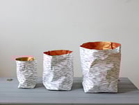 Image 1 of Birch pattern washable paper baskets