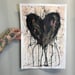 Image of «DARK HEART» A4-Print w/ Hand-Painted Details!