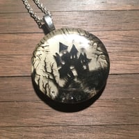 Image 1 of Haunted House in Woods Pendant  * ON SALE - Was £40 now £15 *