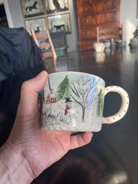 Image 3 of The happy Snowman and Sleigh Christmas Mug SOLD to Anne 