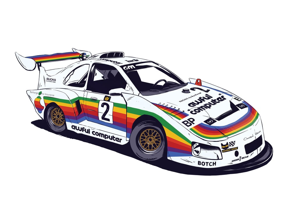 Twin Turbo "Porsche 935" Geo MetSHO 18x24 Art Print - Limited Run