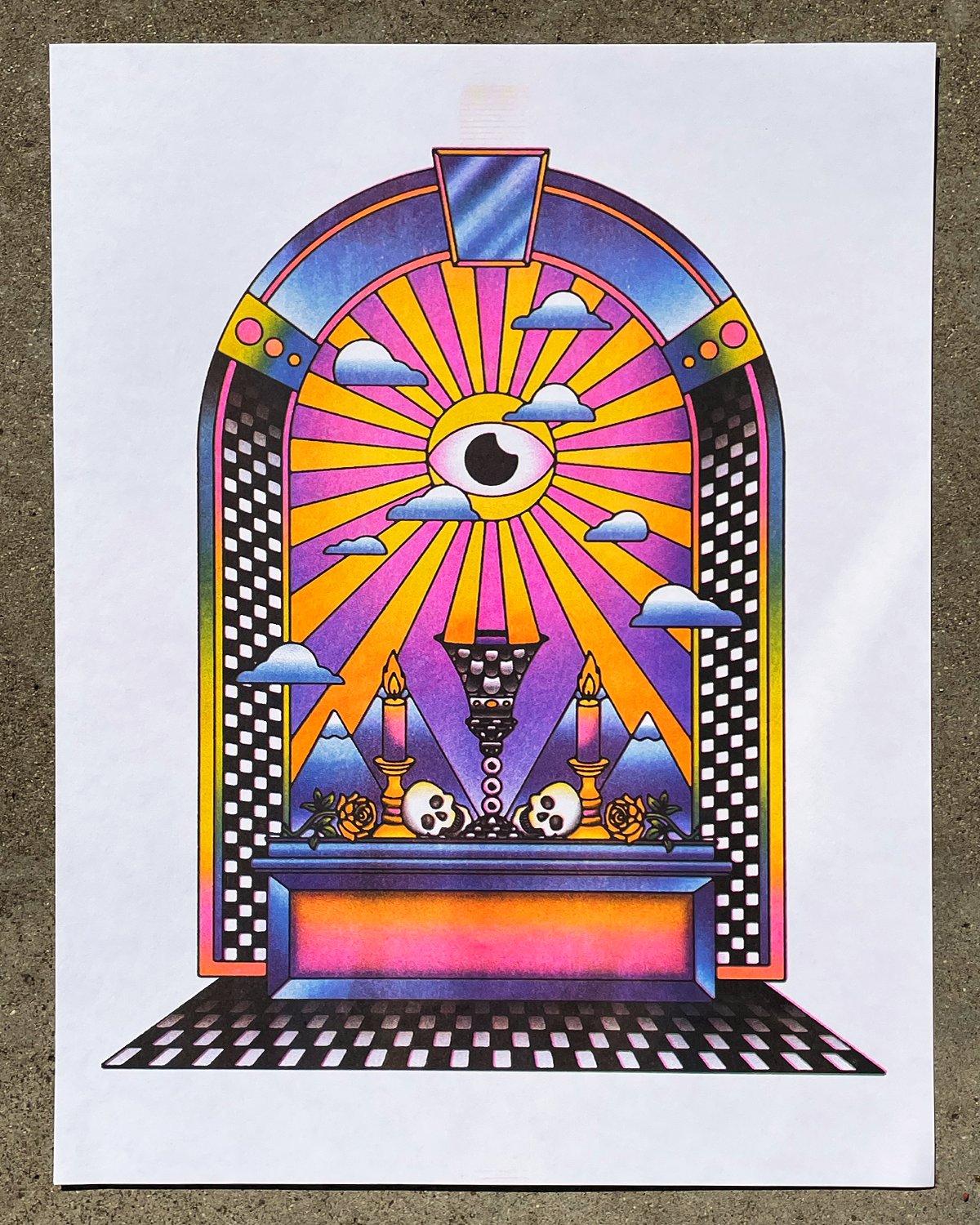 The Man and The Journey • 12"x16" riso print