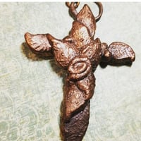 Image 2 of Electroformed Leaf Motif Amethyst Rosary
