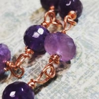 Image 5 of Electroformed Leaf Motif Amethyst Rosary