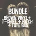 Image of BUNDLE - THE BLUES AGAINST YOUTH "As The Tide Gets High And Low" Brown Vinyl+T-Shirt+Patch+Tote 