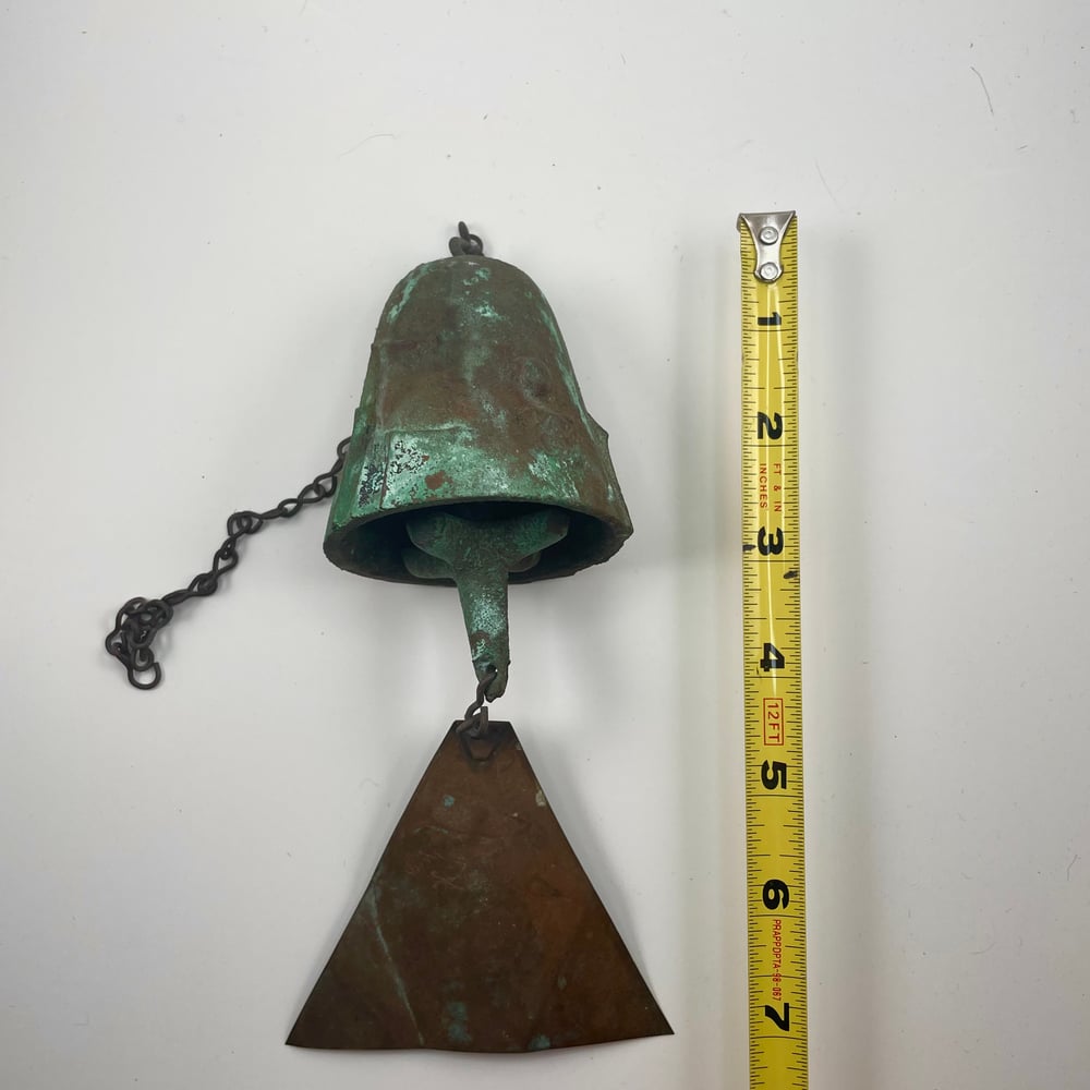 Vintage 1970s Paolo Soleri (Arcosanti) Mid Century Patinaed Bronze Wind Bells (set of 2)