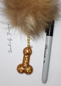 Glittery Gold Penis Keychain