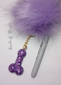 Glitter Purple Penis Keychain(GOLD)