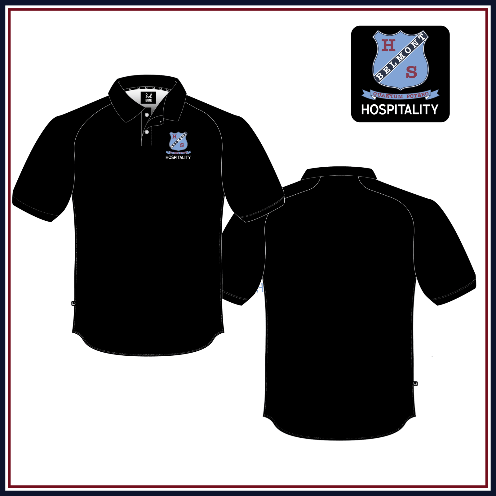 Black Hospitality Polo | Belmont 