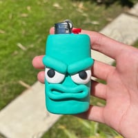 Image 2 of Teal Spooky Woods 1 of 1 Clay Lighter Case