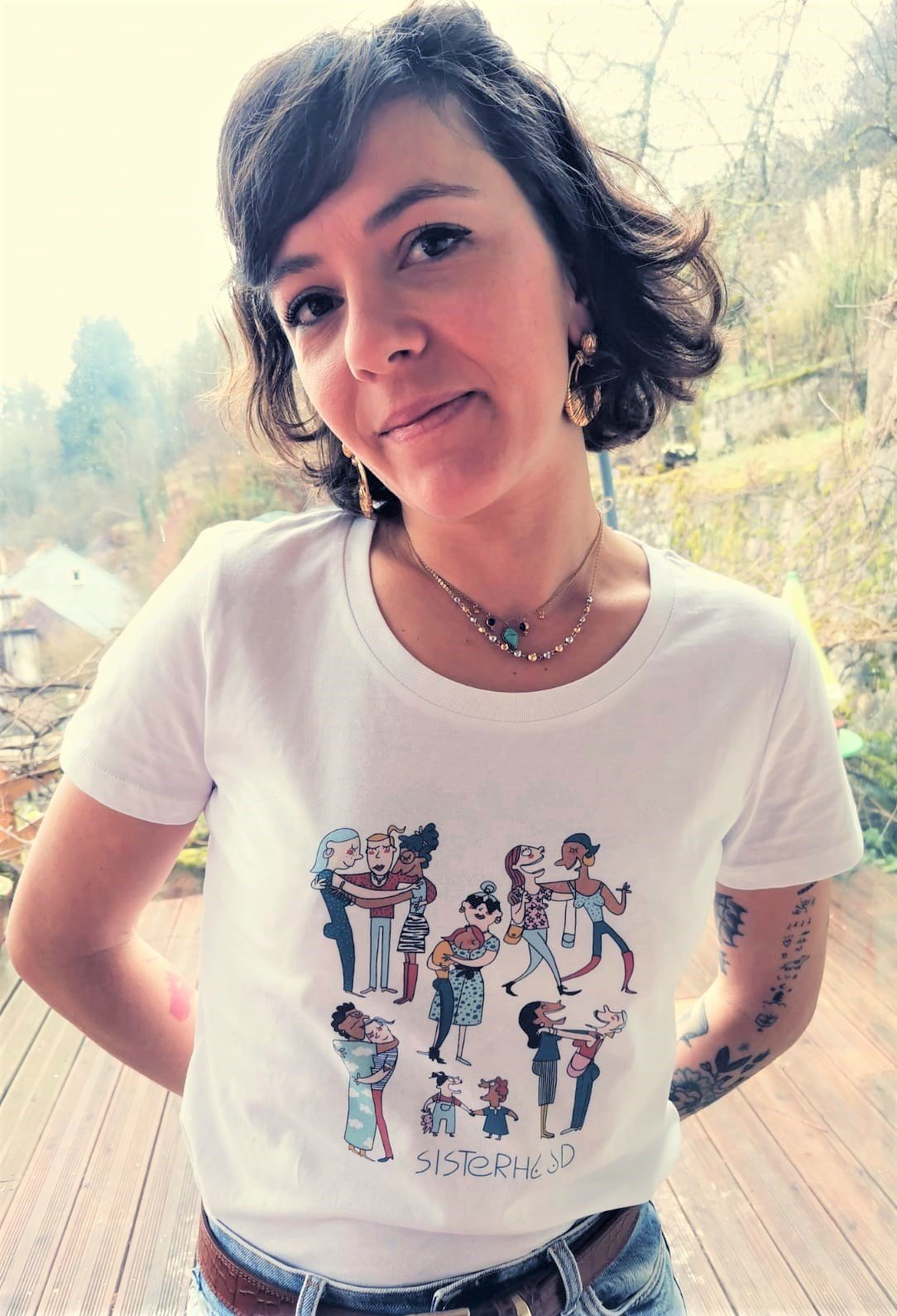 Image of Tee Shirt Sisterhood - COLLAB' THE SIMONES X Pauline Perrolet