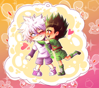 Image 1 of HXH Gon and Killua Charm 3 inches Holographic