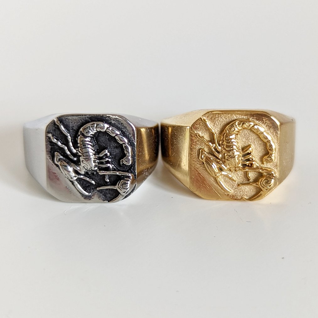 Scorpion sales signet ring