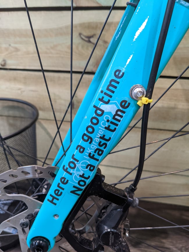 Here for a good time, not a fast time sticker