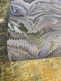 Image 3 of PRINTED Marbled Paper - 'Icarus Lake' 